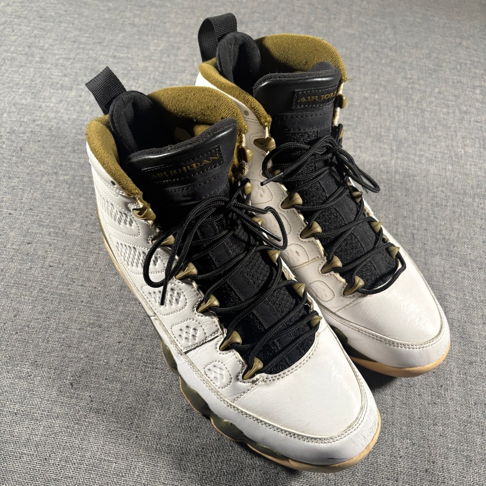 Air Jordan 9 Retro Statue Men Size 10.5‎ White Militia Green 302370-109